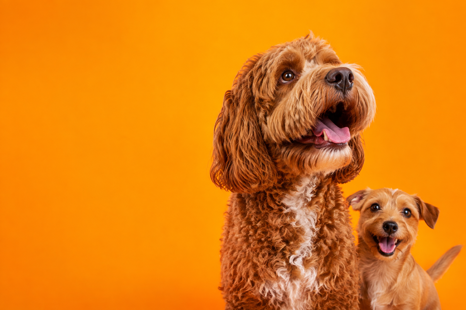 Happy dogs ready for playtime